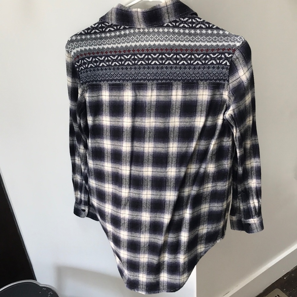 Blue flannel button down - Picture 3 of 3